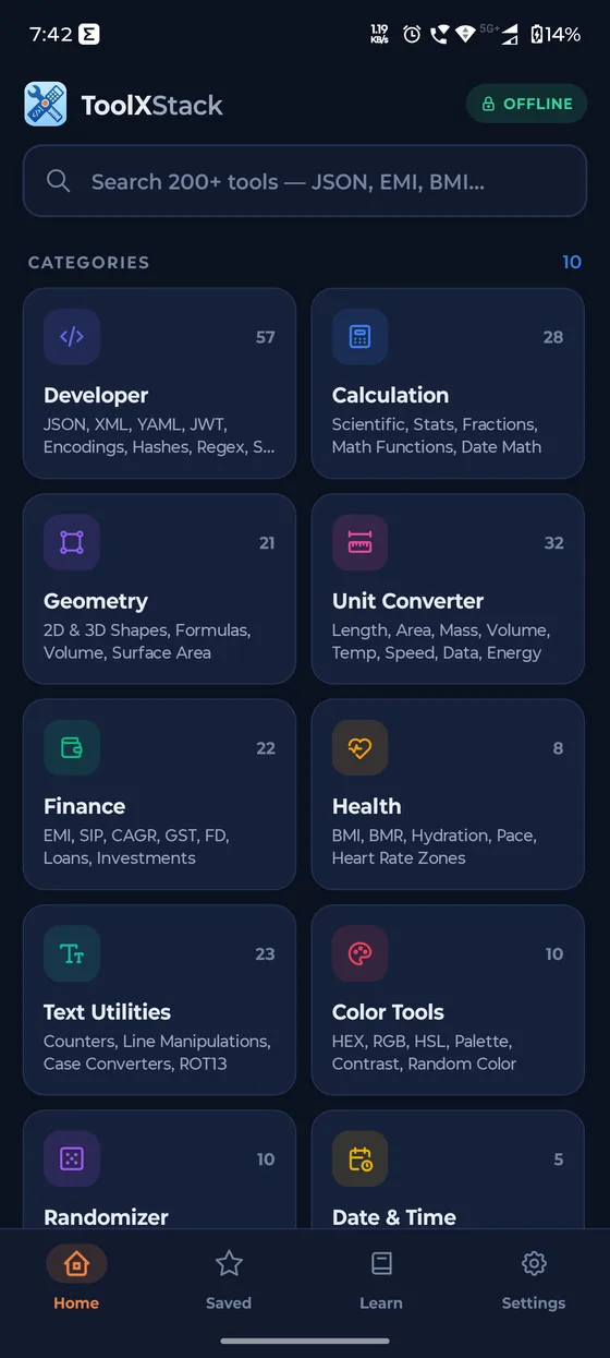 ToolXStack offline developer toolbox on Android